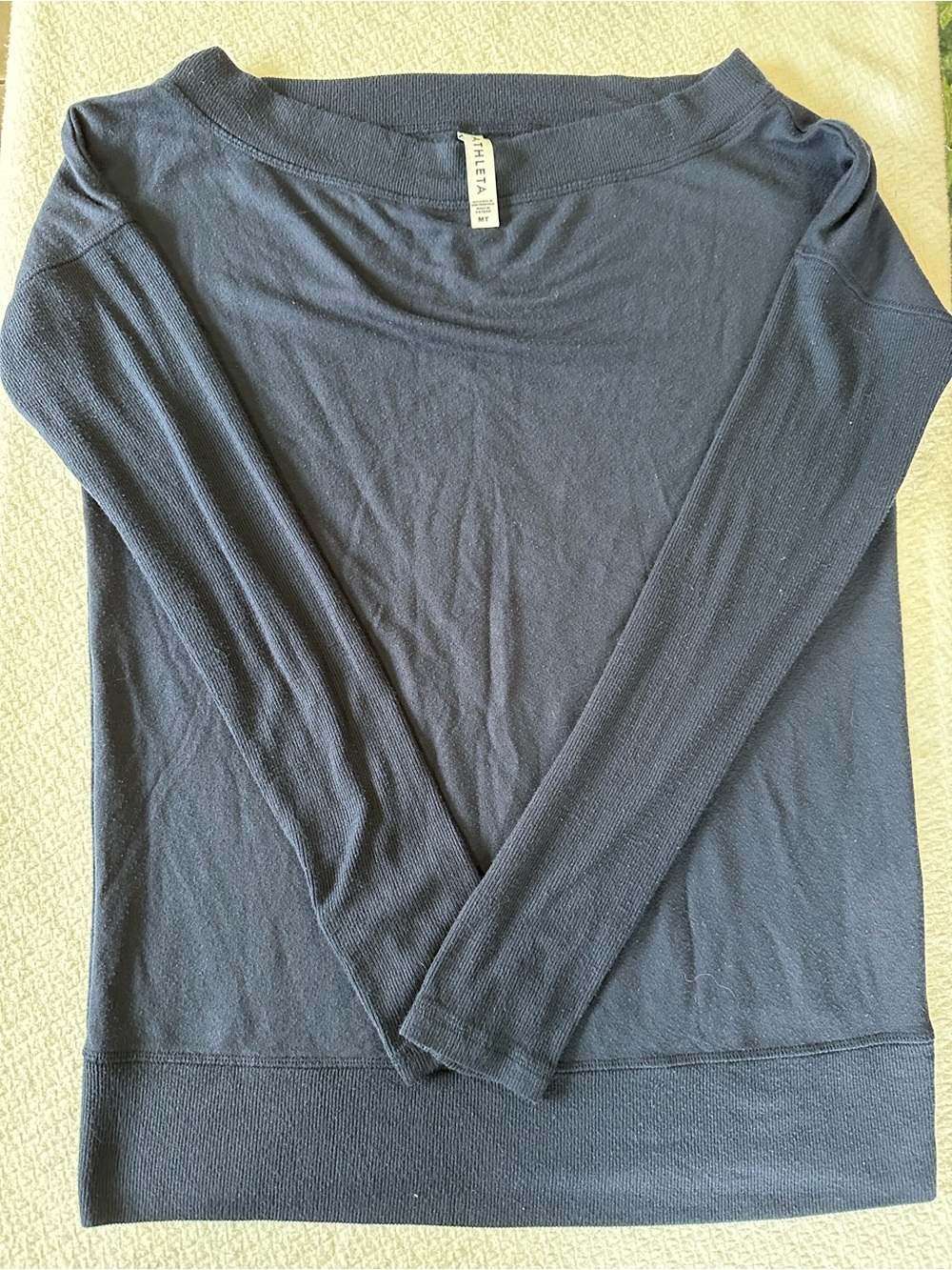 Athleta Charcoal Modal Long Sleeve Top MT